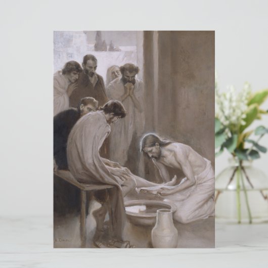 弟子たちの足を洗うイエス カード (スタンド正面)