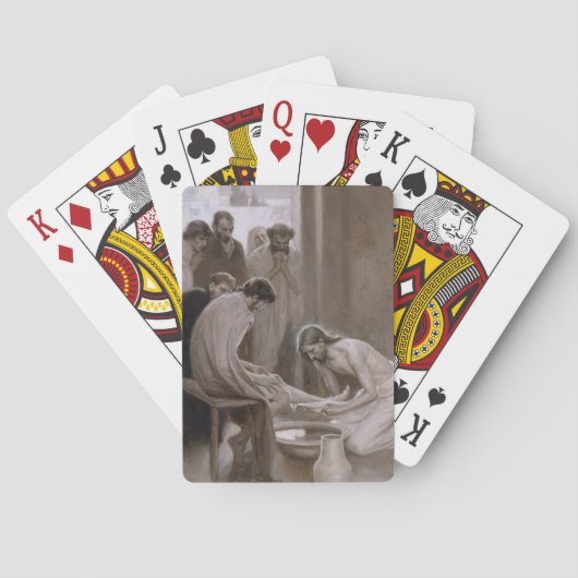 弟子たちの足を洗うイエス トランプ (裏面)