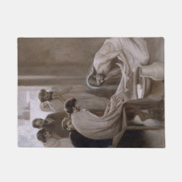 弟子たちの足を洗うイエス ドアマット