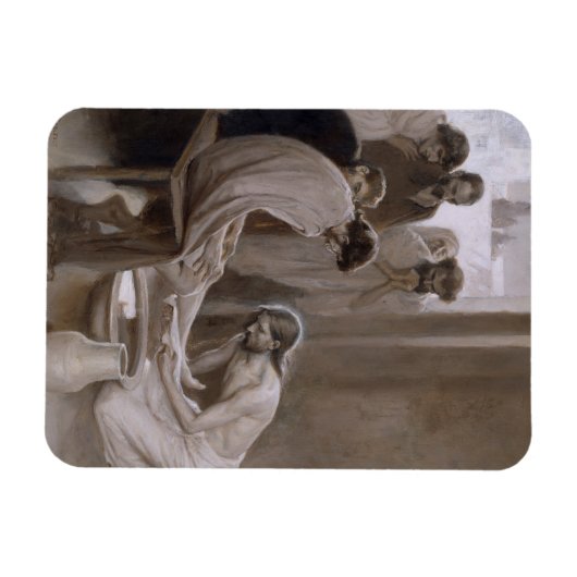 弟子たちの足を洗うイエス マグネット (横)