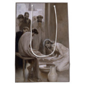 弟子たちの足を洗うイエス ミディアムペーパーバッグ (裏面)