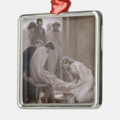 弟子たちの足を洗うイエス メタルオーナメント (左)