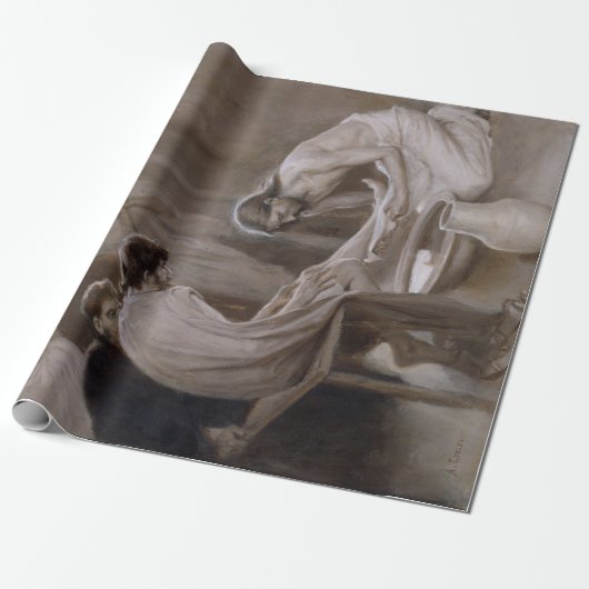 弟子たちの足を洗うイエス ラッピングペーパー (アンロールド)