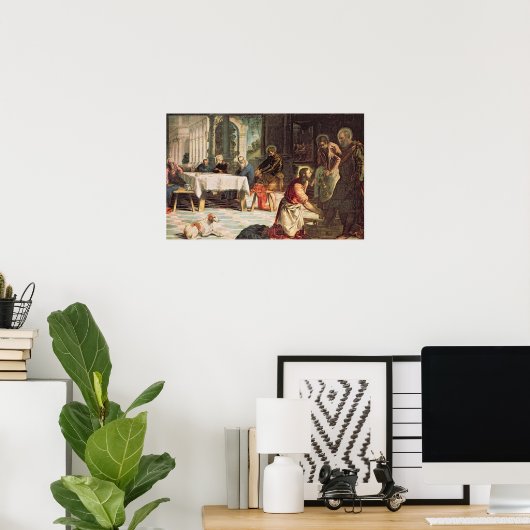 弟子たちの足を洗うキリスト ポスター (ホームオフィス)