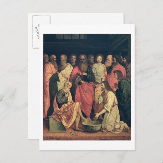 弟子たちの足を洗うキリスト ポストカード (正面/裏面)