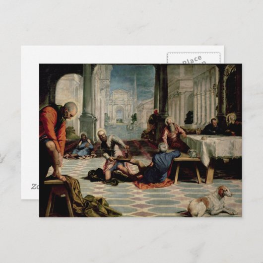 弟子たちの足を洗うキリスト ポストカード (正面/裏面)