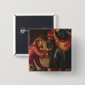 弟子の足を洗浄しているキリスト 缶バッジ (正面&裏面)