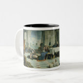 弟子の足、c.1547を洗浄しているキリスト ツートーンマグカップ (正面左)