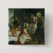 弟子の足、c.1547を洗浄しているキリスト 缶バッジ (正面)