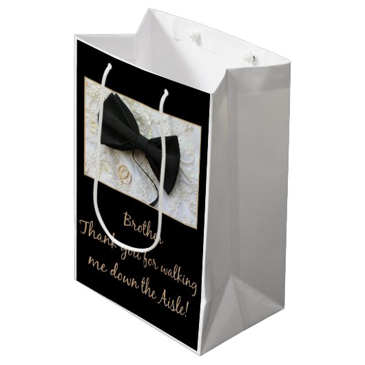 弟感謝していが私の歩くを下る通路 ミディアムペーパーバッグ (正面アングル)