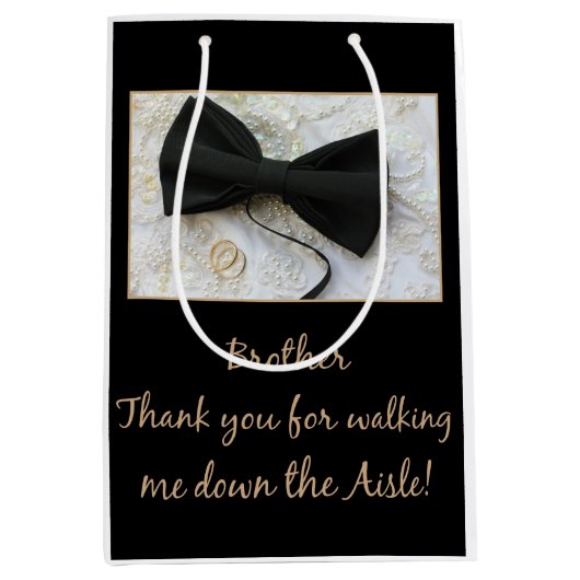 弟感謝していが私の歩くを下る通路 ミディアムペーパーバッグ (正面)