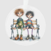 弟最高の。友人。相対 オーナメント (正面)