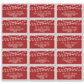 弦が赤の集結婚物に灯る シール (正面)