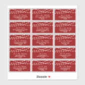 弦が赤の集結婚物に灯る シール (シート)