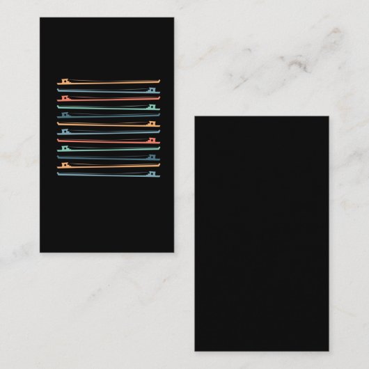 弦の楽器がボウリンのフィドルチェロ奏者 名刺 (正面/裏面)