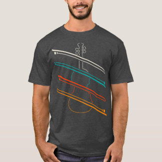 弦カラフル楽器ヴィンテージバイオリン奏者 Tシャツ
