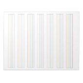 弦カラフル音響ギター音楽シート ノートパッド (正面)