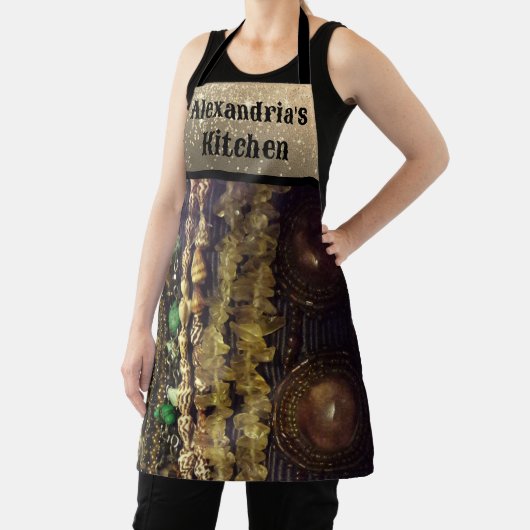 弦スタイリッシュビーズの結晶と貝殻 エプロン (インサイチュ)