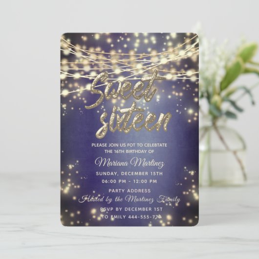 弦ファンシーエレガント線は金ゴールドを輝かせる 招待状 (スタンド正面)