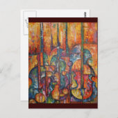 弦材楽器葉書 ポストカード (正面/裏面)