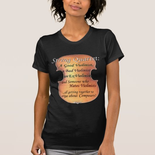 弦楽四重奏定義 Tシャツ (正面)