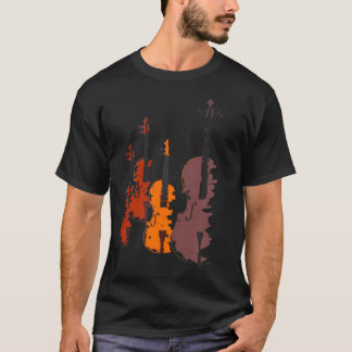 弦楽四重奏TVイオリンスヴィオラとチェロ Tシャツ