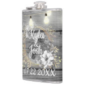 弦灯フロラルリース素朴結婚ズ フラスク (左)