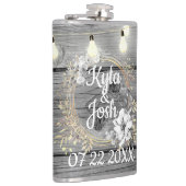 弦灯フロラルリース素朴結婚ズ フラスク (右)