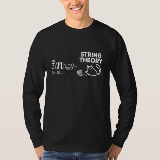 弦理論方程式 猫 物理学 愛好家 科学 Tシャツ (正面)