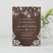 弦素朴光結婚式招待状 招待状 (スタンド正面)