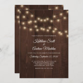 弦素朴光結婚式招待状 招待状 (正面/裏面)