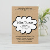 弦素朴《キリスト教》洗礼式や命名式バプテスマの雲 招待状 (スタンド正面)