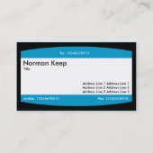 弧光を発された長方形-青(0099CC) 名刺 (裏面)