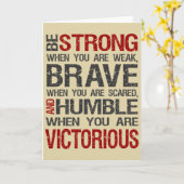 弱いカードサンドの勇気付けられるが強い カード (黄色い花)