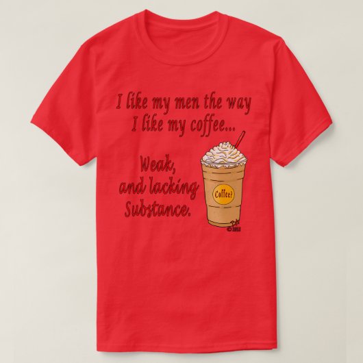 弱いコーヒー Tシャツ (デザイン正面)