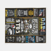 弱い人には向かないトラックの運転手 フリースブランケット (正面(横))