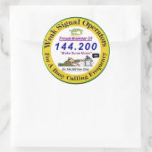 弱い信号ロゴステッカー3インチ ラウンドシール (バッグ)