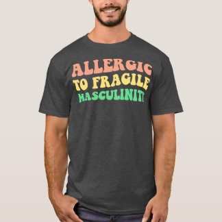 弱い男性的アレルギーV Tシャツ