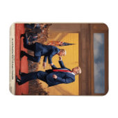 弱い相手ジョーと戦うドナルド・トランプ マグネット (横)