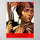 弱い者が殺されるデトロイトのポスター食べ ポスター (正面)