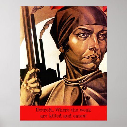 弱い者が殺されるデトロイトのポスター食べ ポスター (正面)