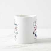 弱い者に力を与える 日々の信仰の引用 コーヒーマグカップ (中央)