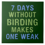 弱い野鳥観察1なし タイル (正面)