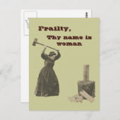 弱い、あなたの名前は女性 ポストカード (正面/裏面)