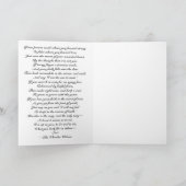 「弱ビクトリアンいもしと思う…」と励ます詩。 カード (内部)