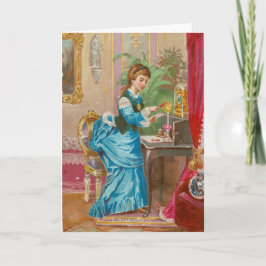 「弱ビクトリアンいもしと思う…」と励ます詩。 カード