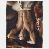 弱毛様絨毯の人 フリースブランケット (正面)