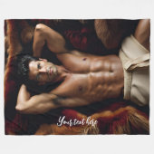 弱毛様絨毯の人 フリースブランケット (正面(横))