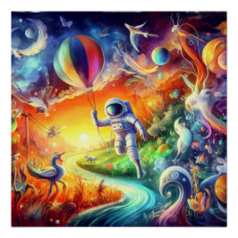 弱気な宇宙飛行士の世界 ポスター