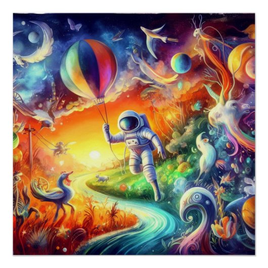 弱気な宇宙飛行士の世界 ポスター (正面)